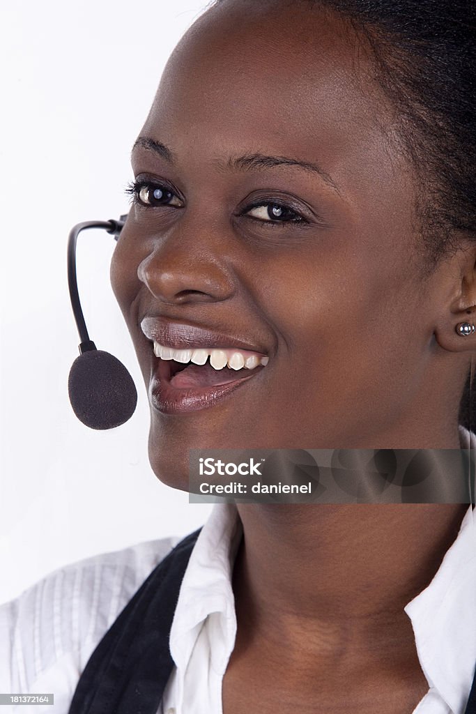 Sorridente telephonist - Royalty-free Adulto Foto de stock