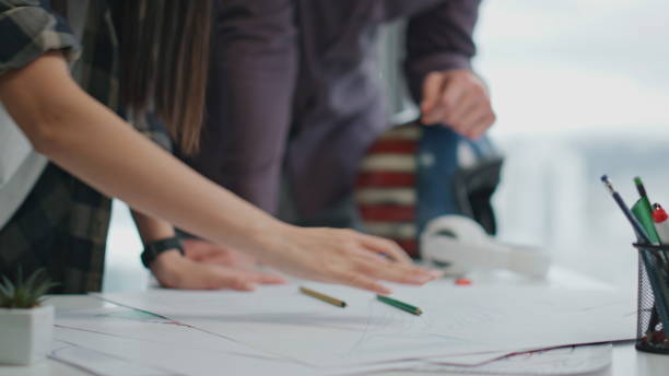 istock Closeup creators arms gesturing architect office. Inspired woman sharing ideas 1813732050