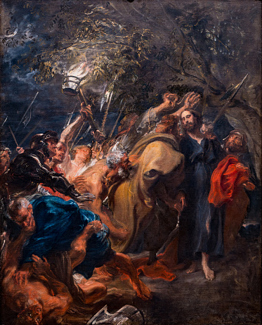 Anthony van Dyck, Flemish, 1599-1641, The Betrayal of Christ, c. 1618-1620, Oil on canvas