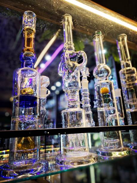 istock Glass Bongs on Display 1813816073