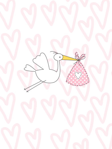 kartka urodzinowa dla dziewczynki z miejscem na kopię - heart shape pink background cartoon vector stock illustrations
