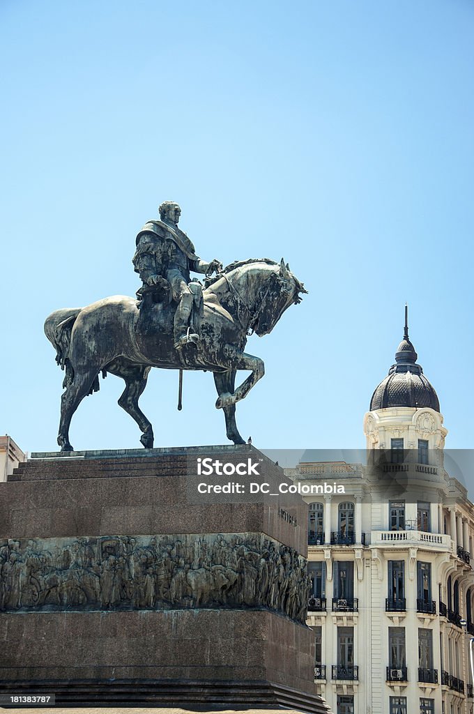 Estátua em Montevidéu, Uruguai - Foto de stock de Arquitetura royalty-free