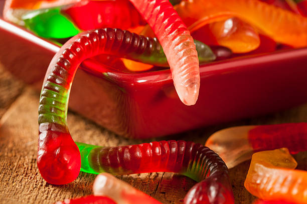 istock Colorful Fruity Gummy Worm Candy 181385894
