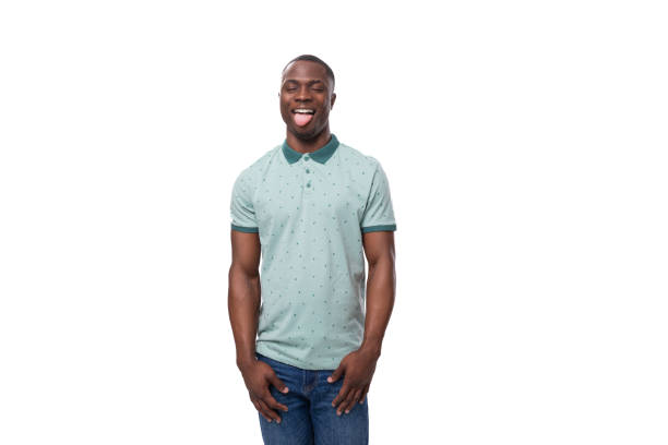 istock young slender american man dressed in a t-shirt feels joy 1813860864