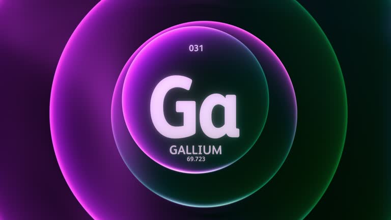 Gallium Periodic Table Science Content Title Design Animation Loop Background