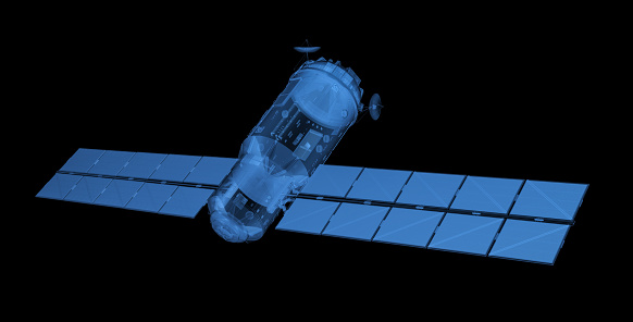 high-quality 3d image of satellite