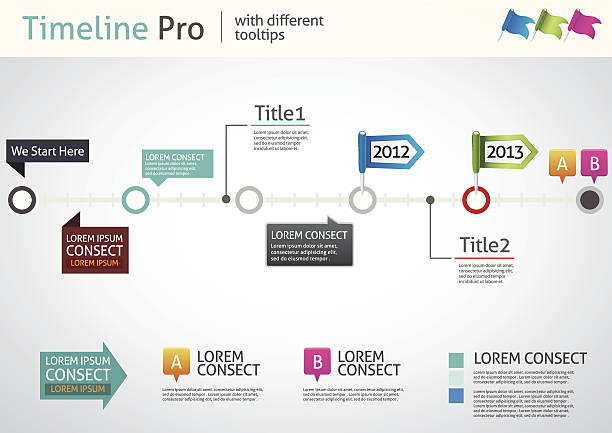 Timeline Pro - vector infographic vector art illustration