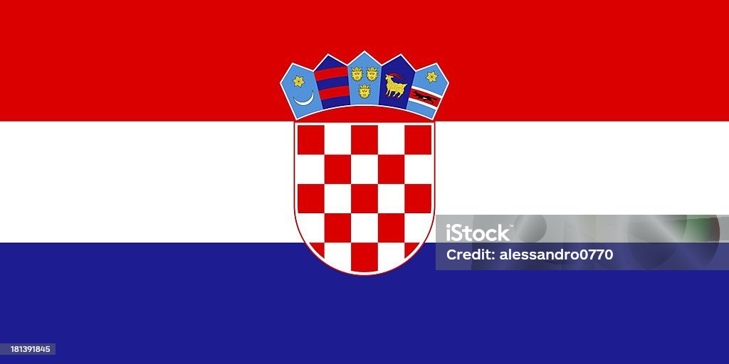 Bandiera della Croazia - Foto stock royalty-free di Bandiera