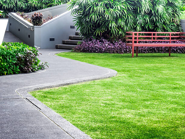 istock Walk path in the roof garden 181392182