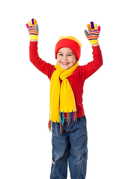 istock Funny girl in winter clothes 181393500