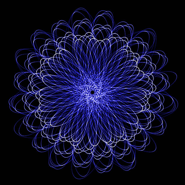 Flower spirograph pendulum photo stock photo