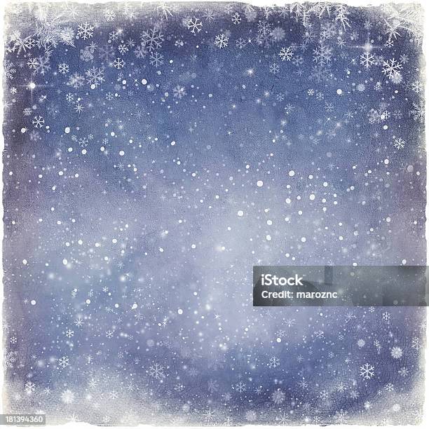 Abstrato Fundo De Natal Com Flocos De Neve - Arte vetorial de stock e mais imagens de 2014 - 2014, A nevar, Acender