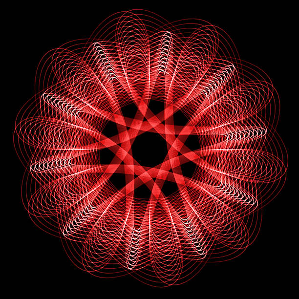 Flower spirograph pendulum photo stock photo
