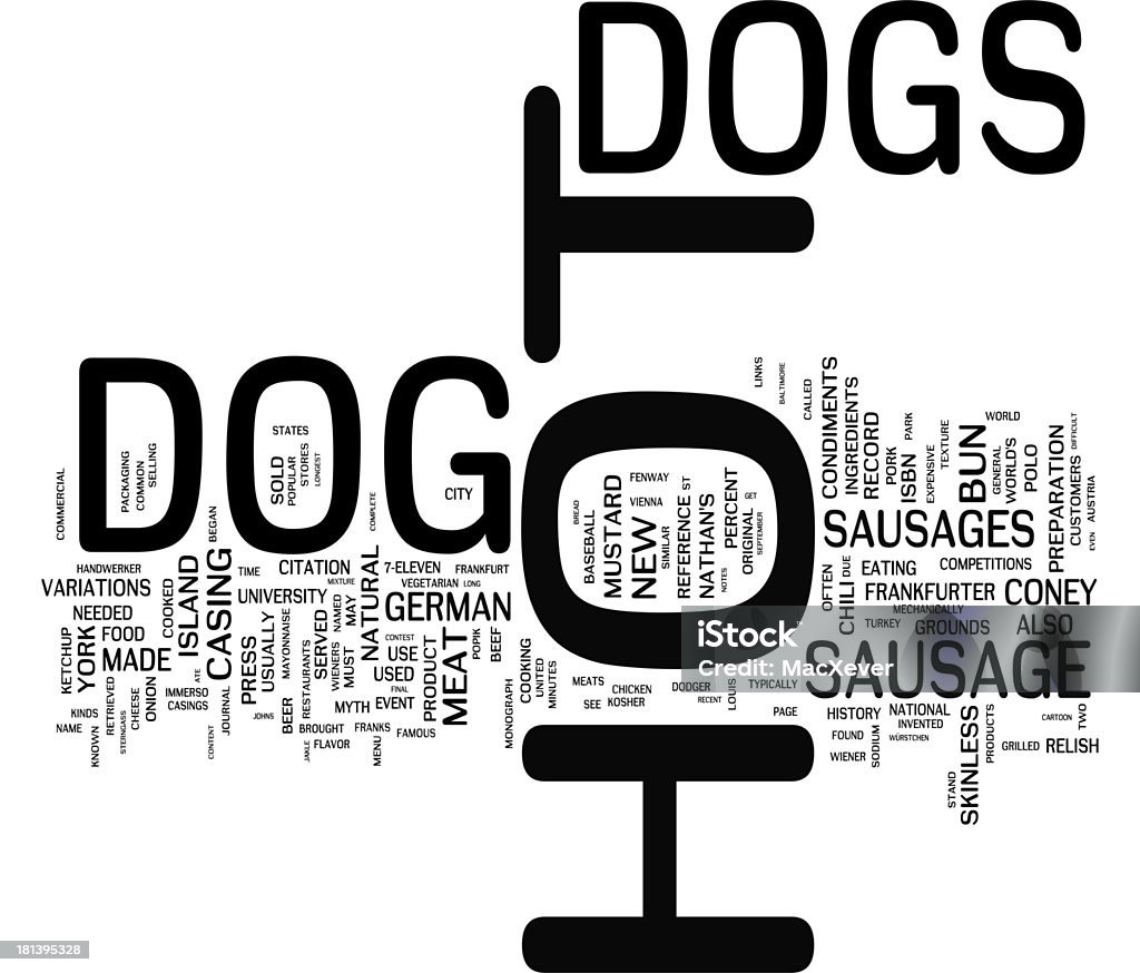 Hot doga tag cloud - Zbiór zdjęć royalty-free (Barbecue)