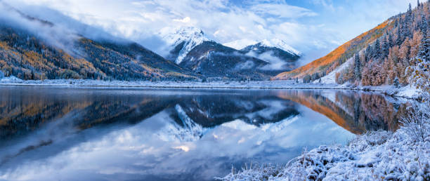 istock Autumn to Winter on Crystal Lake 1813963660