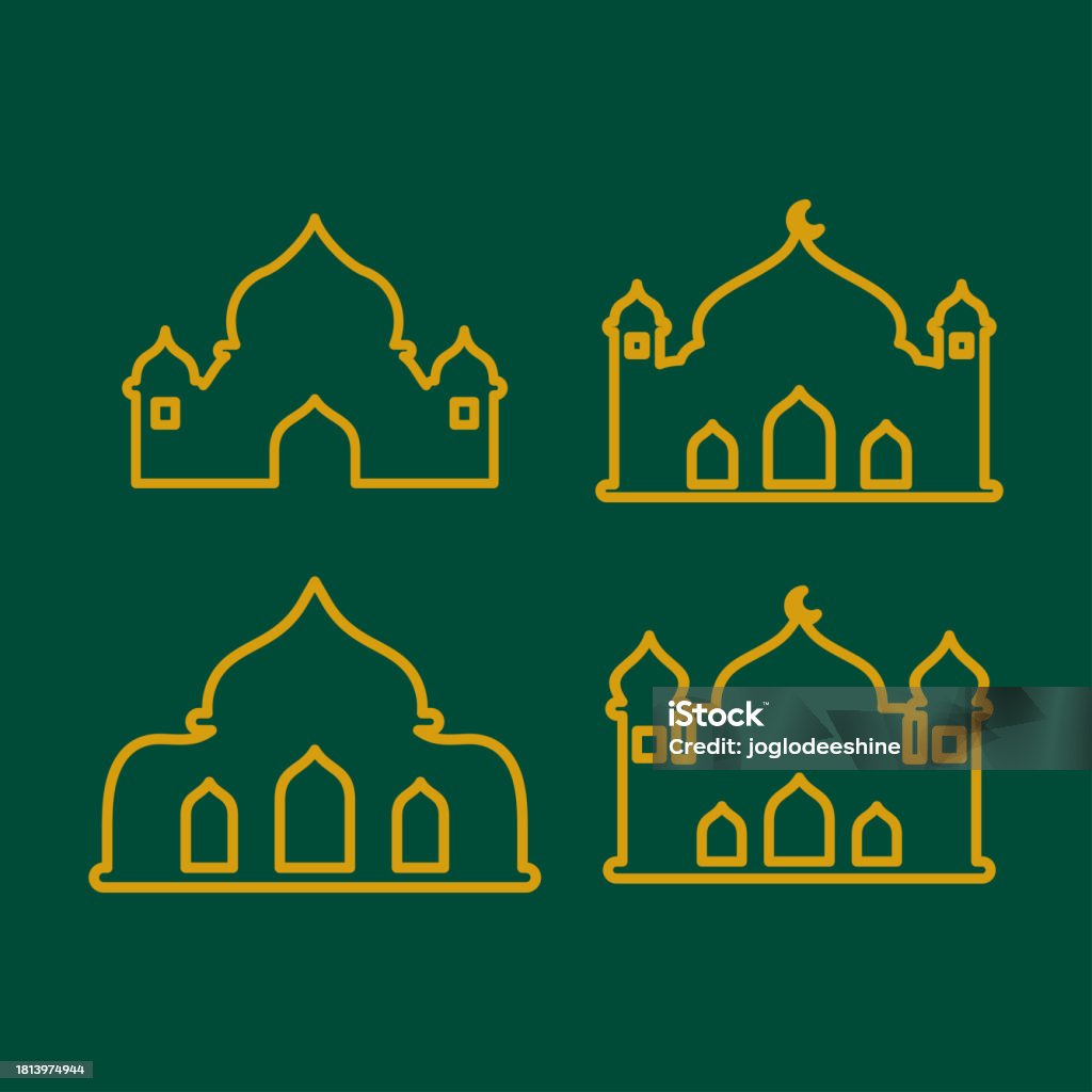 Mosque Islamic Element Vector Design Stock Illustration - Download