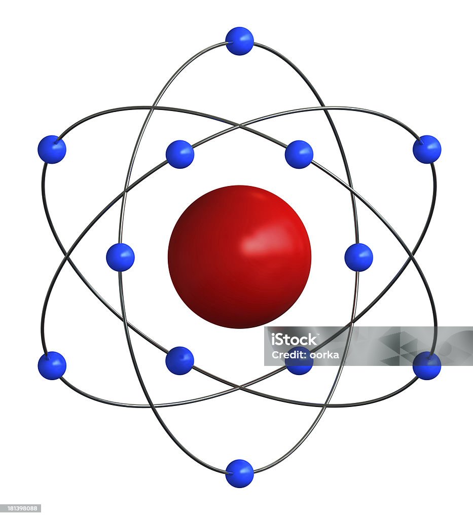 Атомная структура - Стоковые фото Абстрактный роялти-фри