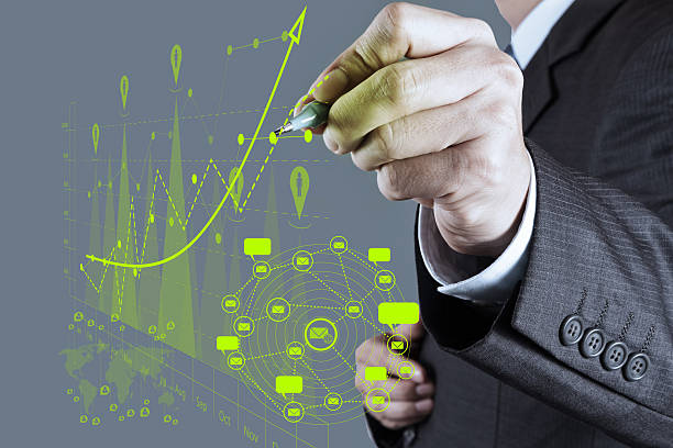 istock businessman hand working with new modern computer and business s 181400499