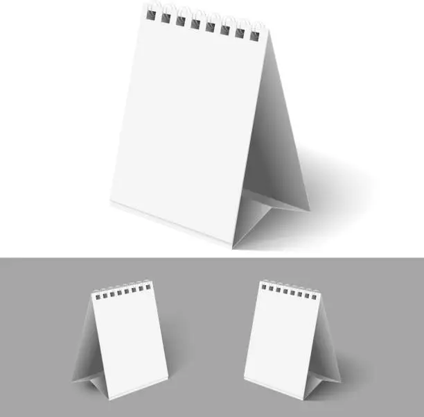 Vector illustration of Blank flip calendars.