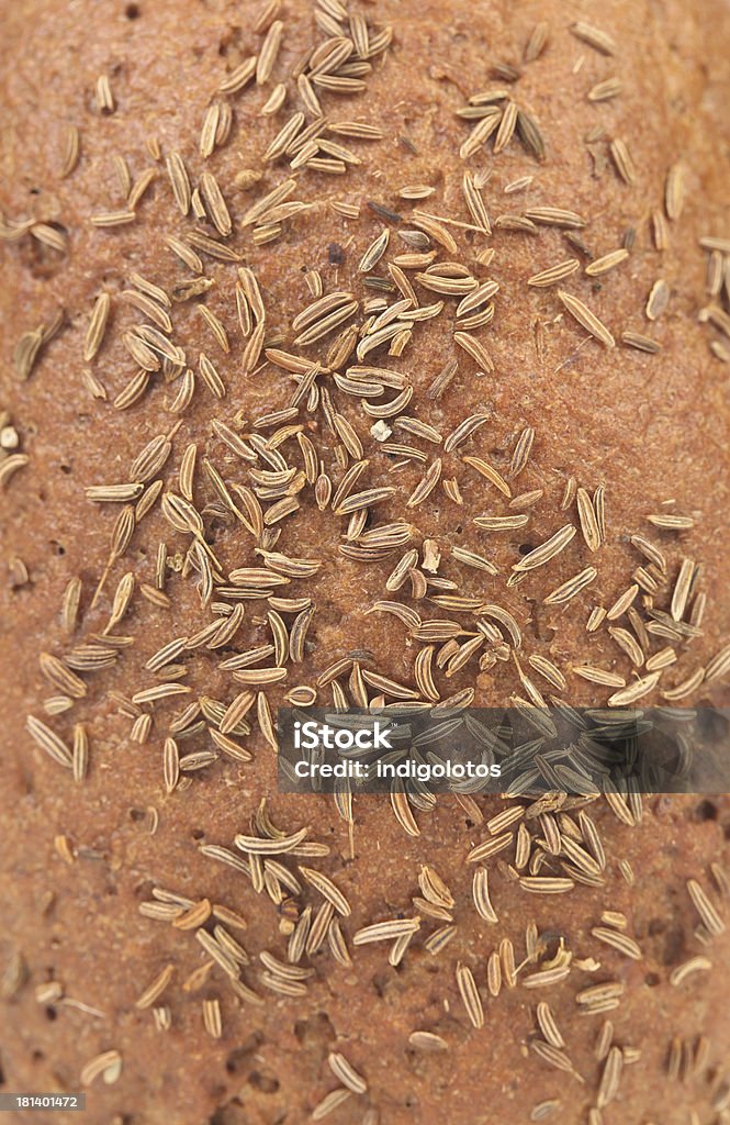 Hintergrund mit Roggenbrot mit Kümmel. - Lizenzfrei Bildhintergrund Stock-Foto