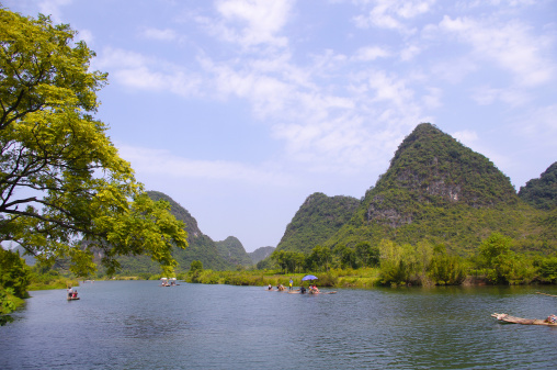 High Angle View beautiful landscape in luang prabang, Laos 2023