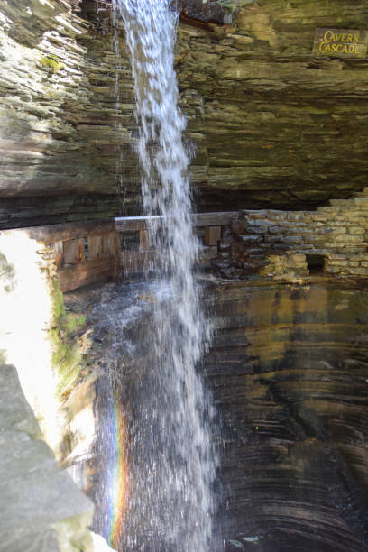 istock Waterfall and Rainbow at Watkins Glen State Park 1814022480