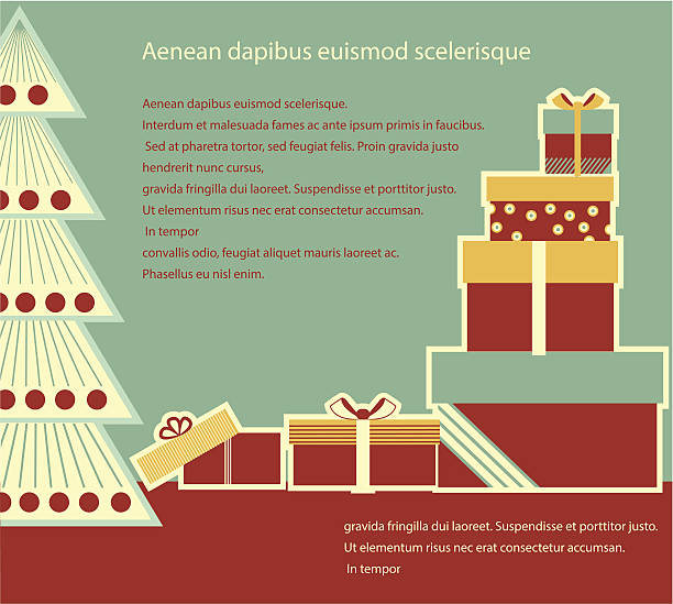 크리스마스 선물 boxes.Vector 배경기술 카드 텍스트 벡터 아트 일러스트