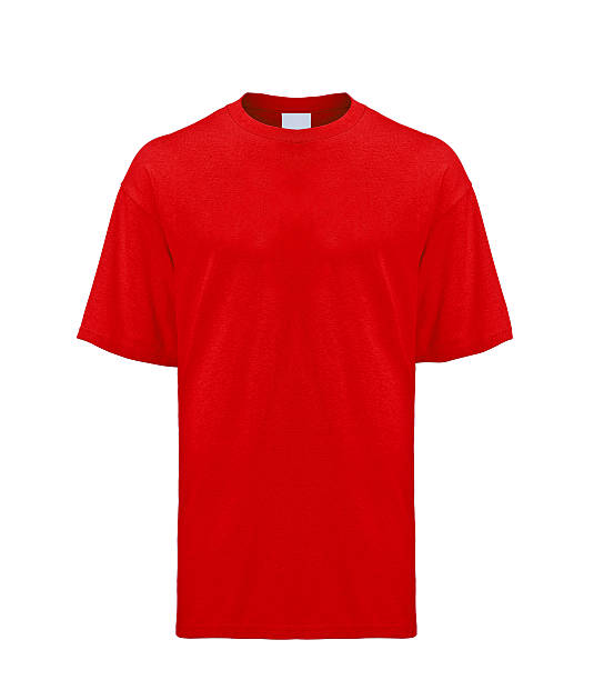 istock Red T-shirt isolated on white background 181403573