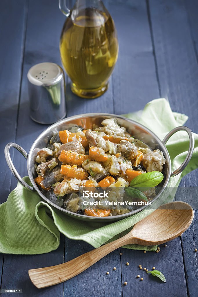 Fleisch und Gemüse - Lizenzfrei Angebraten Stock-Foto