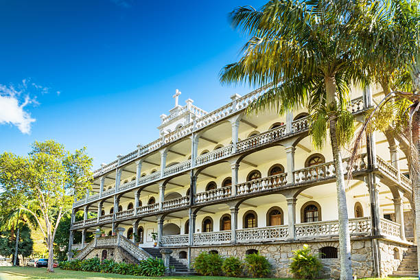 La Domus, residence of the Roman Catholic priesthood, Mahe, Seychelles La Domus, the imposing residence of the Roman Catholic priesthood in Victoria, Mahe, Seychelles mahe island stock pictures, royalty-free photos & images