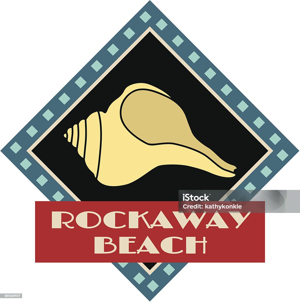 Praia Rockaway Brooklyn autocolante - Royalty-free Brooklyn - Nova Iorque arte vetorial