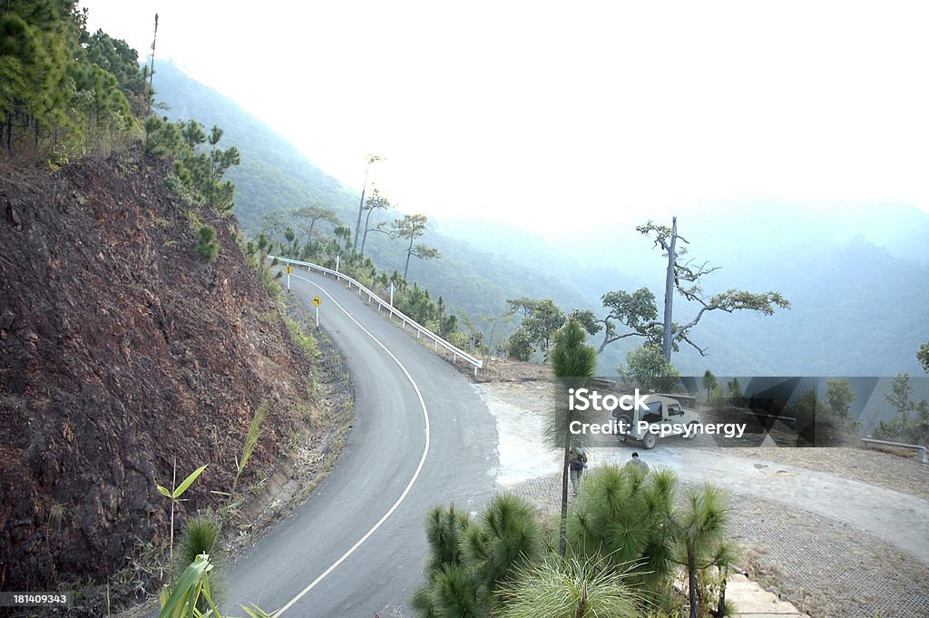 Estrada de montanha para Mae Hong Son - Foto de stock de Branco royalty-free