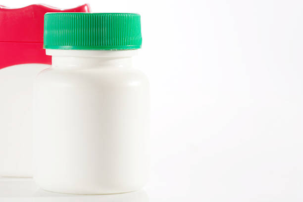 istock Set of blank plastic containers for medicine 181411764