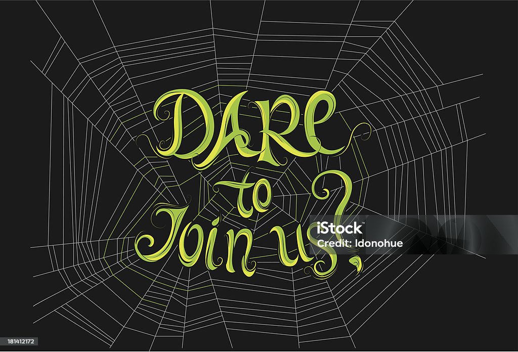 Halloween Party: DARE a unirti a noi? - arte vettoriale royalty-free di Background trasparente