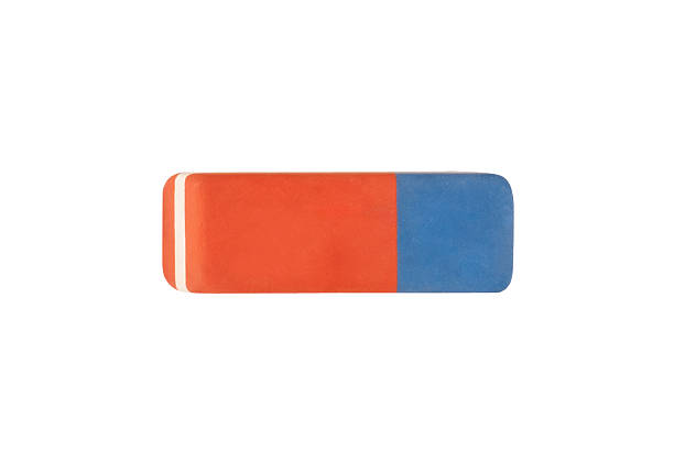 eraser on white background with clipping path stock photo