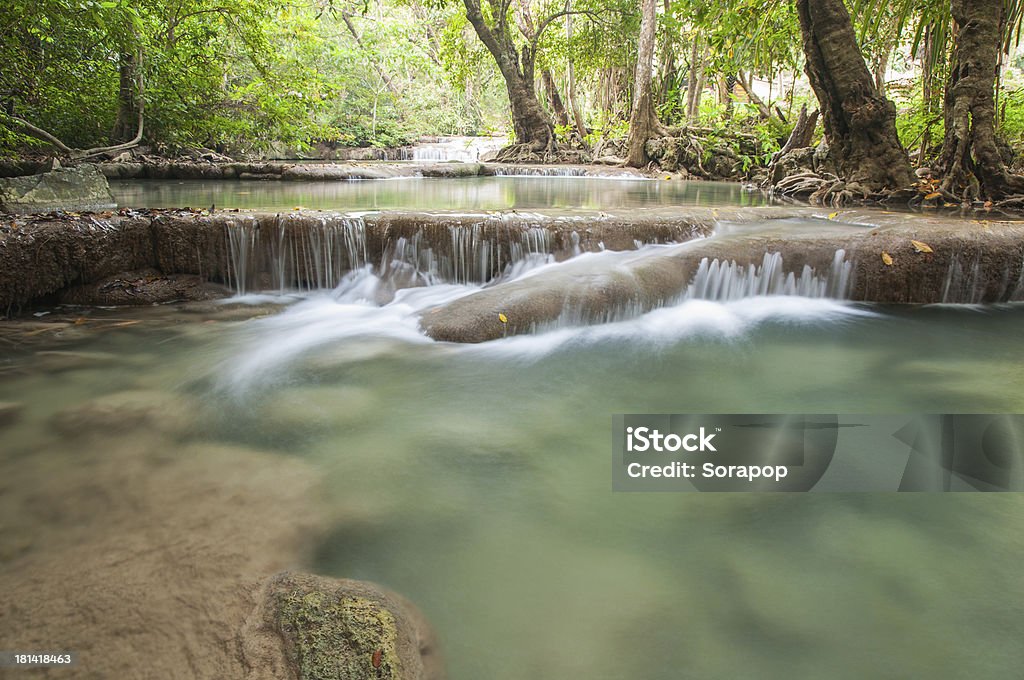 Cataratas de Erawan em Kanchanaburi, Tailândia - Foto de stock de Animal selvagem royalty-free