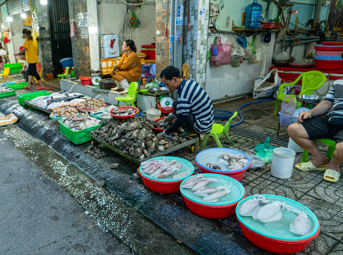 Seafood market, Vung Tau seafood market, Ba Ria Vung Tau province