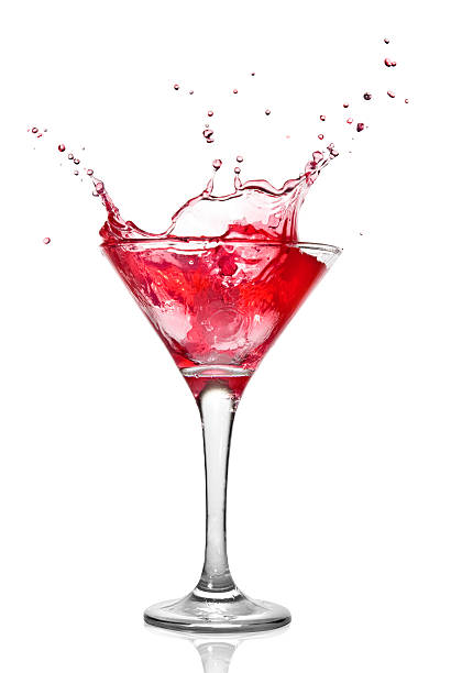 istock Martini cocktail with splash isolated on white 181419173