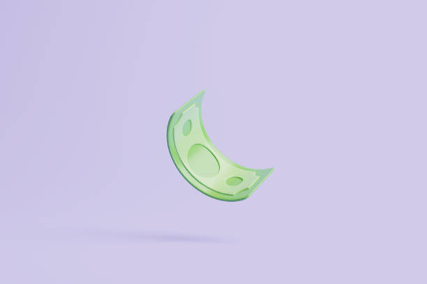 istock Green Paper Dollar on purple background 1814197976
