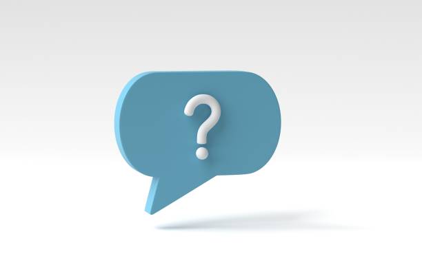 istock Social media blue notification with question mark icon on white background. FAQ symbol concept. 3D render, 3D illustration. 1814243304