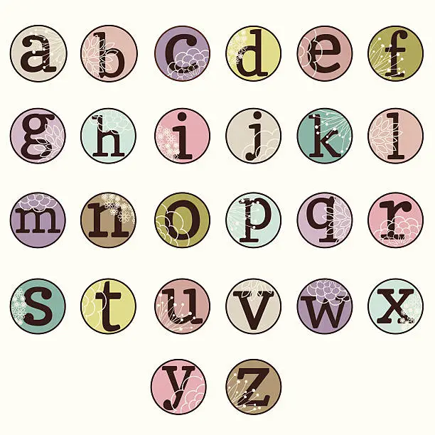 Vector illustration of Vector Typewriter Key Alphabet