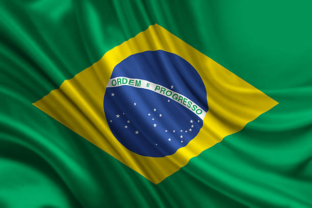 brasilianische flagge - brazil stock-fotos und bilder