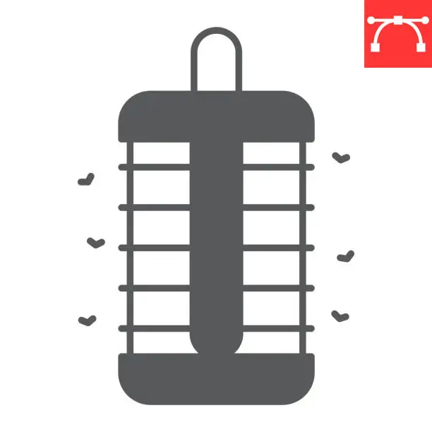 Vector illustration of Insect trap glyph icon