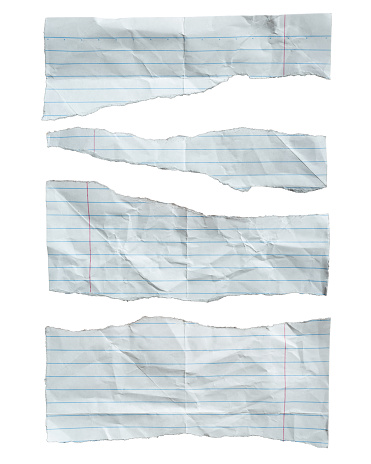 Lined Paper Ripped Vertically Torn Lined Notebook Paper Stock Photo - Download Image Now - Lined ...