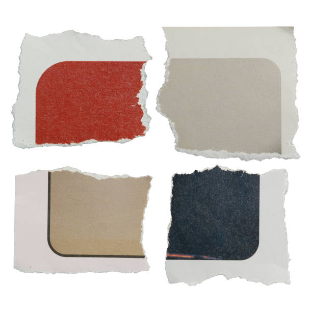 istock Set of torn magazine paper with halftone graphic 1814255820