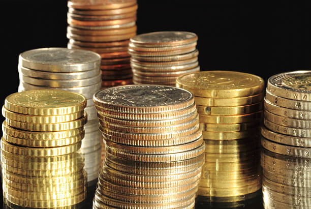 Changed Turkish liras in a jar, light movement effect