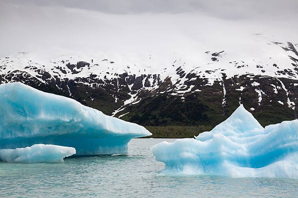 icebergs et les montagnes - portage lake photos et images de collection