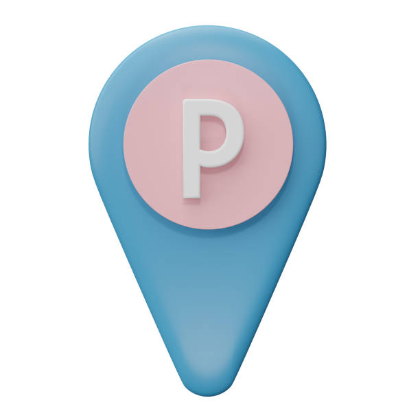 istock Location mark isolated on transparent background. destination pointer, parking sign. 3D render illustration 1814262752