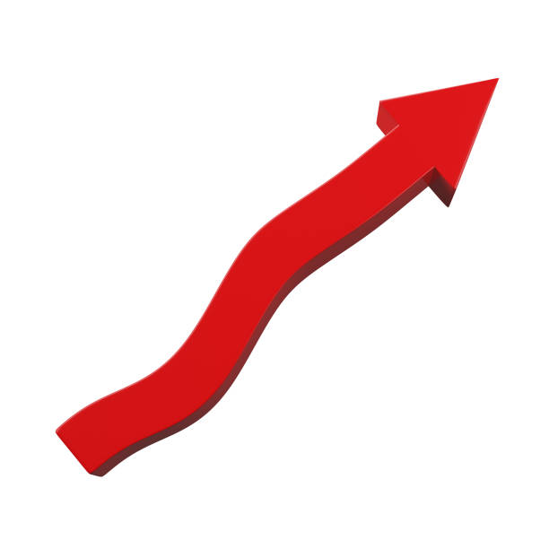 istock 3d rendering, 3d illustration. Red arrows isolated on transparent background. for app, web, design, advert 1814280962