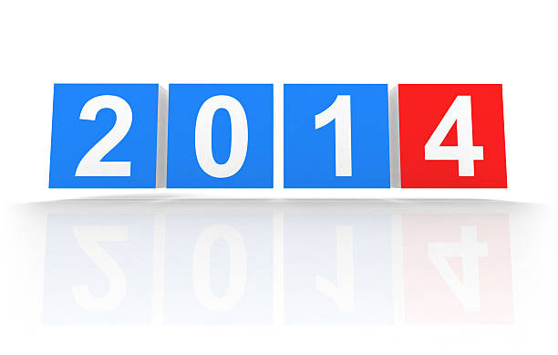 istock Blue and red boxes with new 2014 year number 181428138